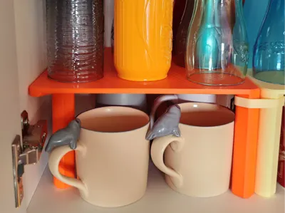 Cup rack, glass rack, cabinet shelf insert
