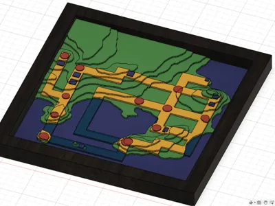 Pokemon Kanto 3D map