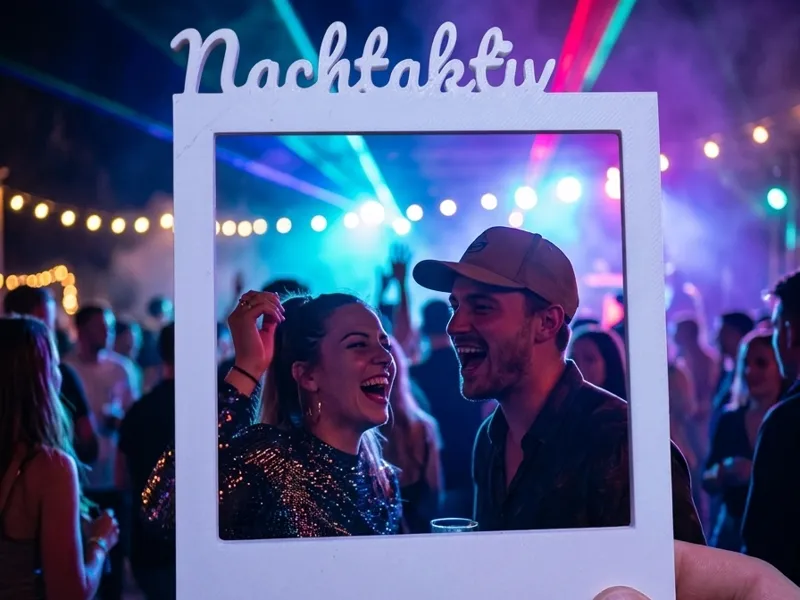 Polaroid-Rahmen „Nachtaktiv“ für Shootings