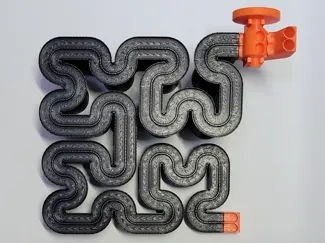 Duo Track Hilbert Curve Marble Run