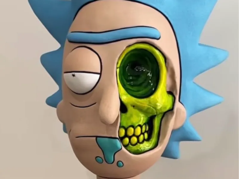 rick and morty: Rick skull