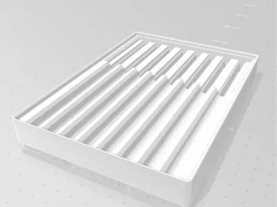 Gridfinity Bin for 160mm Spade Drill Bits