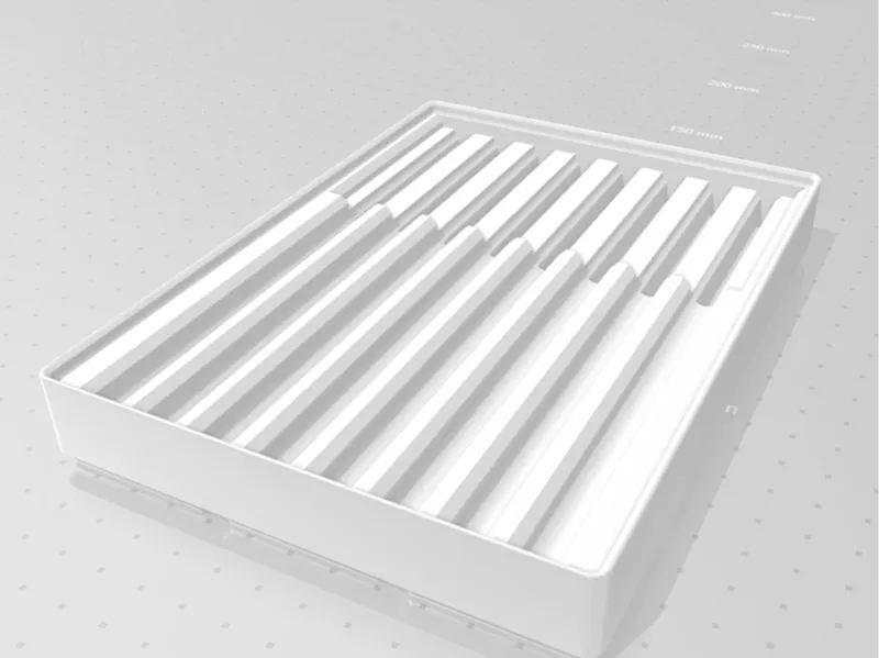 Gridfinity Bin for 160mm Spade Drill Bits