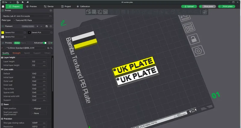 UK Number Plate