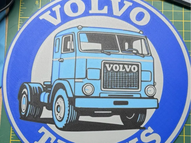 Vintage Retro Volvo Trucks Plaque