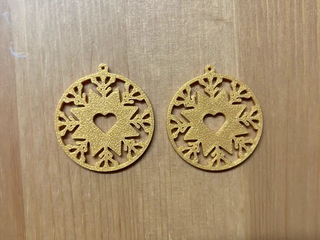 Snowflake Heart Earrings
