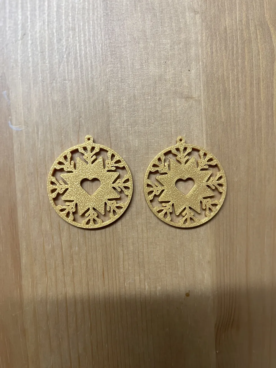 Snowflake Heart Earrings view 2