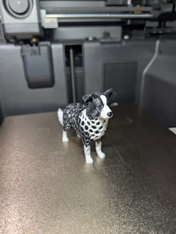 Figura decorativa: Stylized Voronoi Dog Border Collie Figure Sculptur — vista de referencia 4