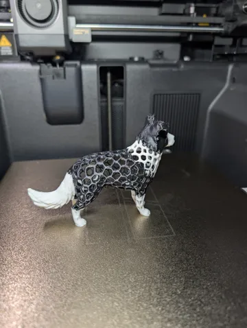 Figura decorativa: Stylized Voronoi Dog Border Collie Figure Sculptur — vista de referencia 5