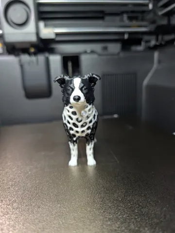 Figura decorativa: Stylized Voronoi Dog Border Collie Figure Sculptur — vista de referencia 3