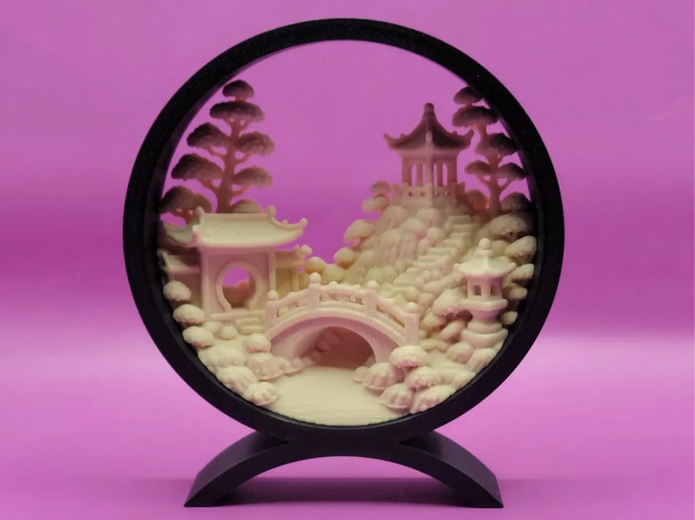 Escenografía en miniatura: Chinese Garden Diorama. Referencia del modelo original.