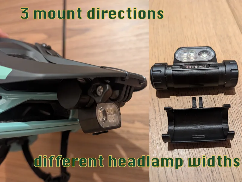 Sofirn HS22/HS25 headlamp bracket with gopro mount