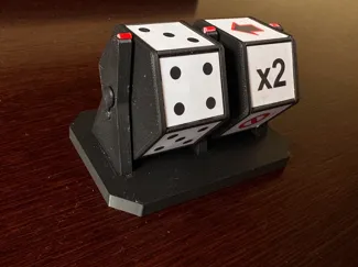 Customizable Double Dice with Magnetic Alignment