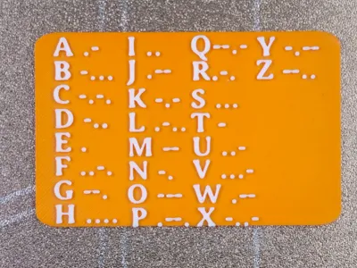 Morse code card