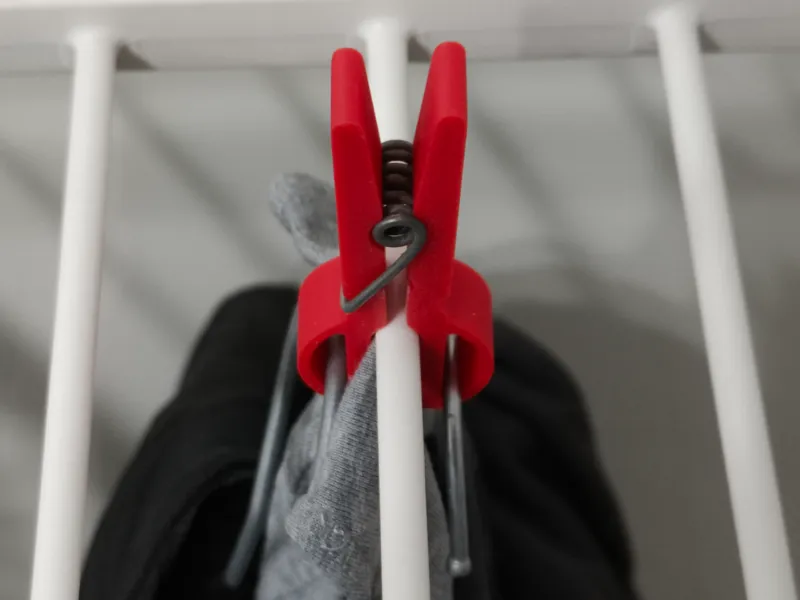 clothes peg + coat hanger hook