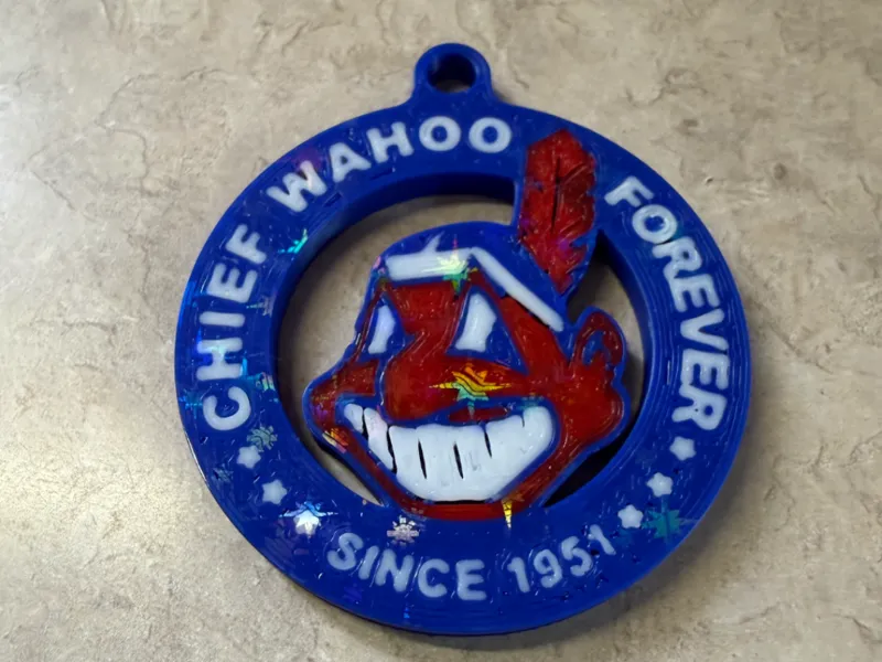 Chief Wahoo Keychain 