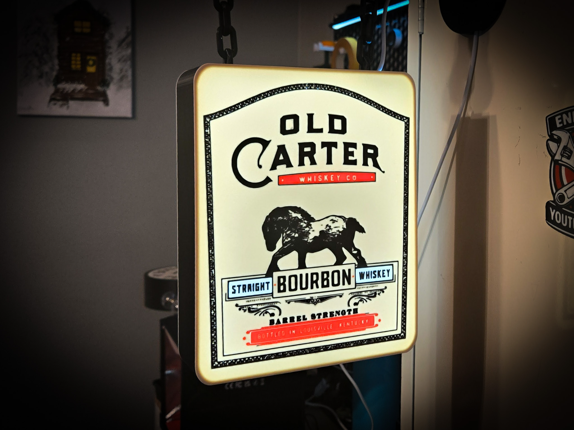 OLD CARTER ~ 2-Sided Hanging Lightbox