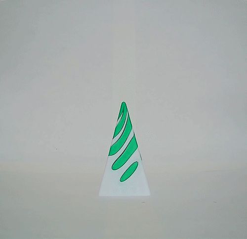 Spiral Passthrough Pyramid Vortex Fidget 