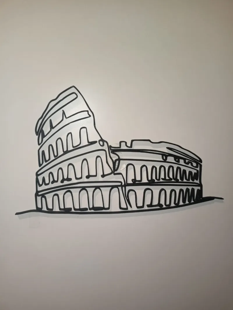 Single Line Wall Art Colosseum