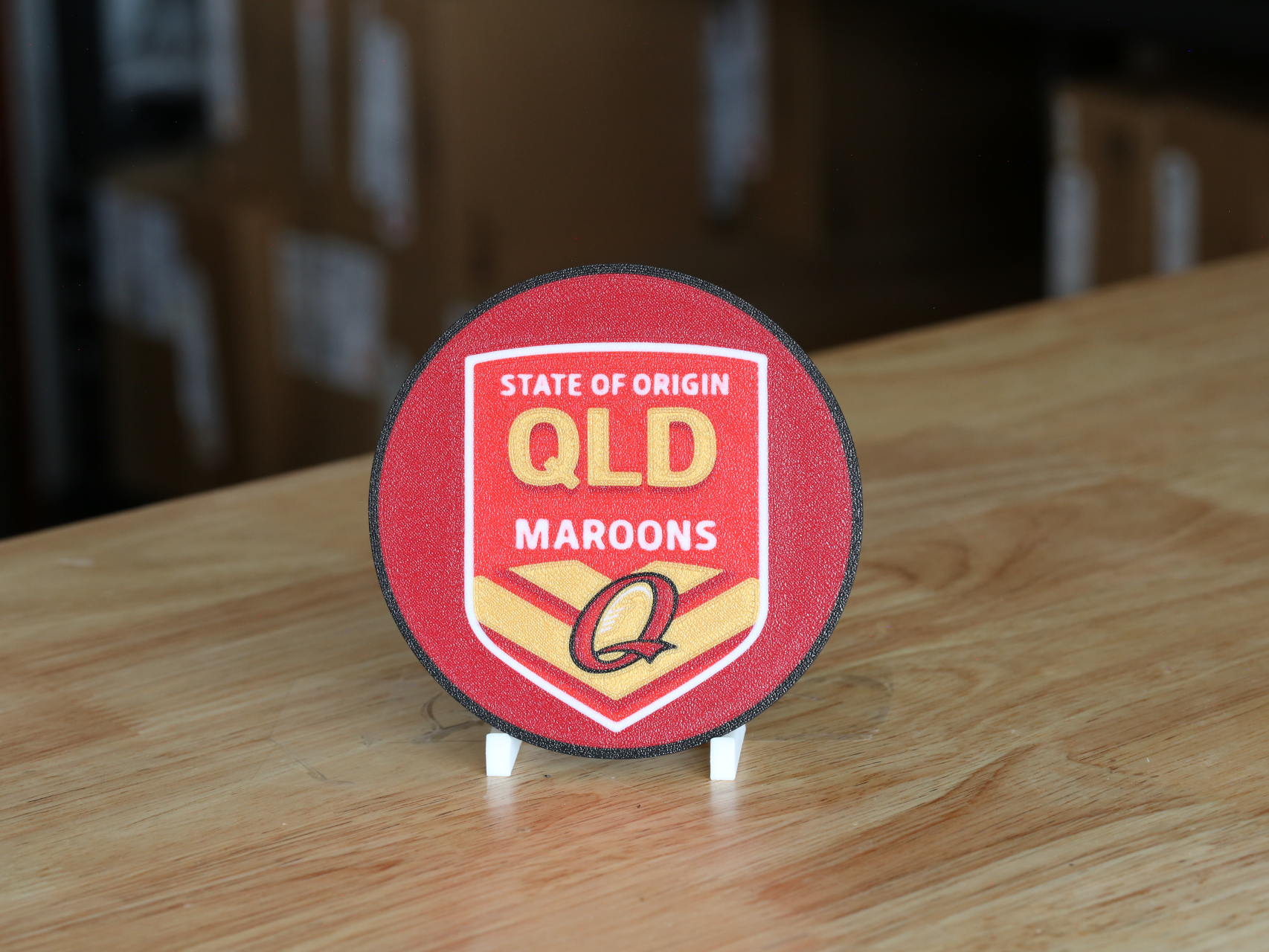 QLD Maroons State of Origin Logo 100mm Coaster