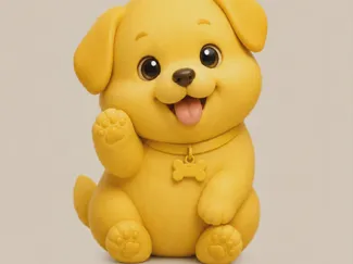 Dog cute gold