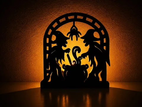Accesorio de iluminación decorativa: Witchy Halloween Candle Holder — referencia de MakerWorld