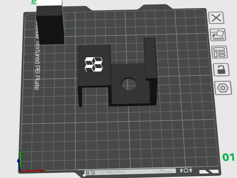 Headphones support (Makerorld logo) - 25mm table