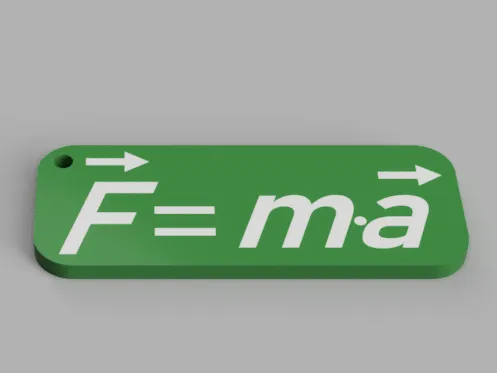 Llavero 2 ley de Newton f=ma y Σf=ma