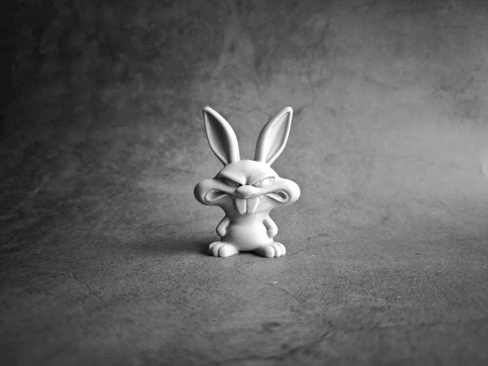 Angry Rabbit Office Desk Ornament - Free 3D Print Model - MakerWorld