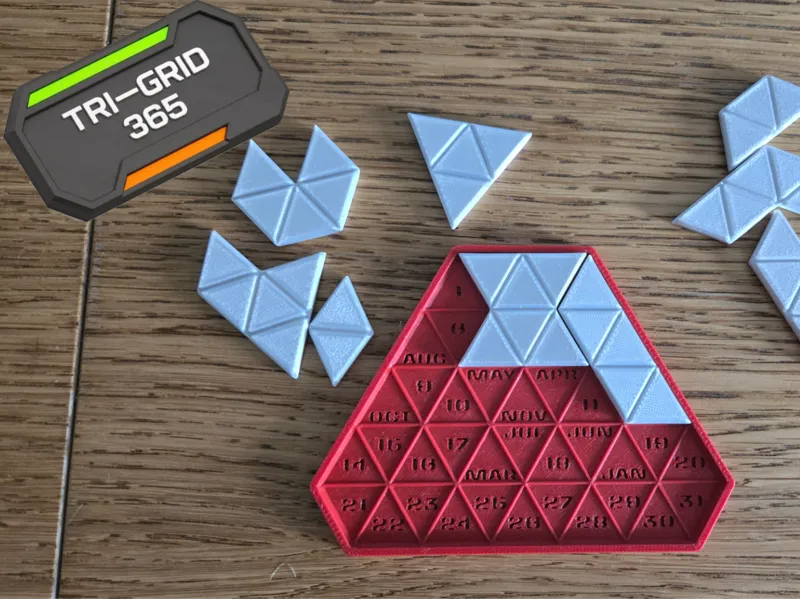 Tri-Grid 365: Daily Puzzle Calendar