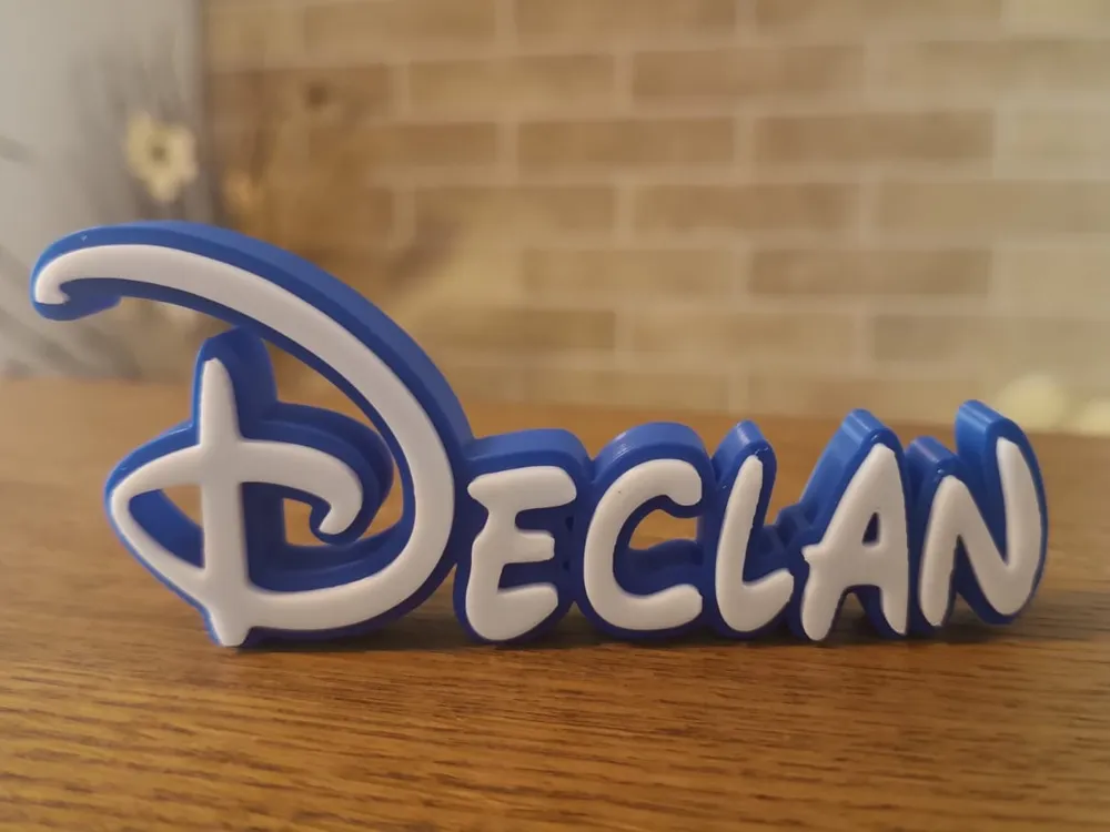 Declan Hand Lettering Declan Disney Name Sign Decorated Room child Birth - Free 3D Print ...