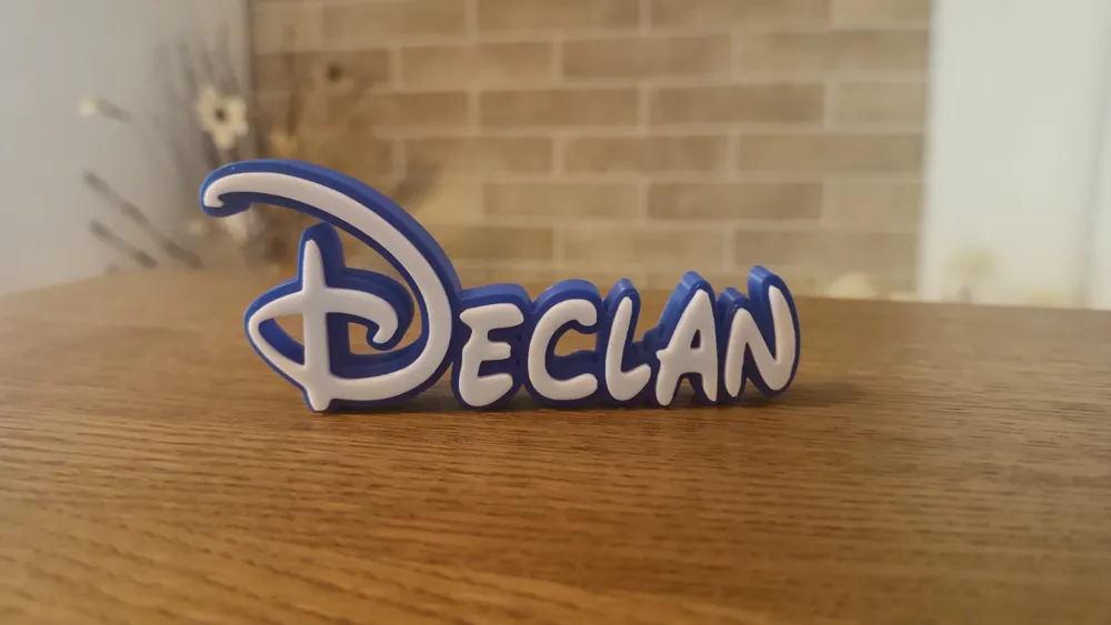 Declan Hand Lettering Declan Disney Name Sign Decorated Room child Birth - Free 3D Print ...