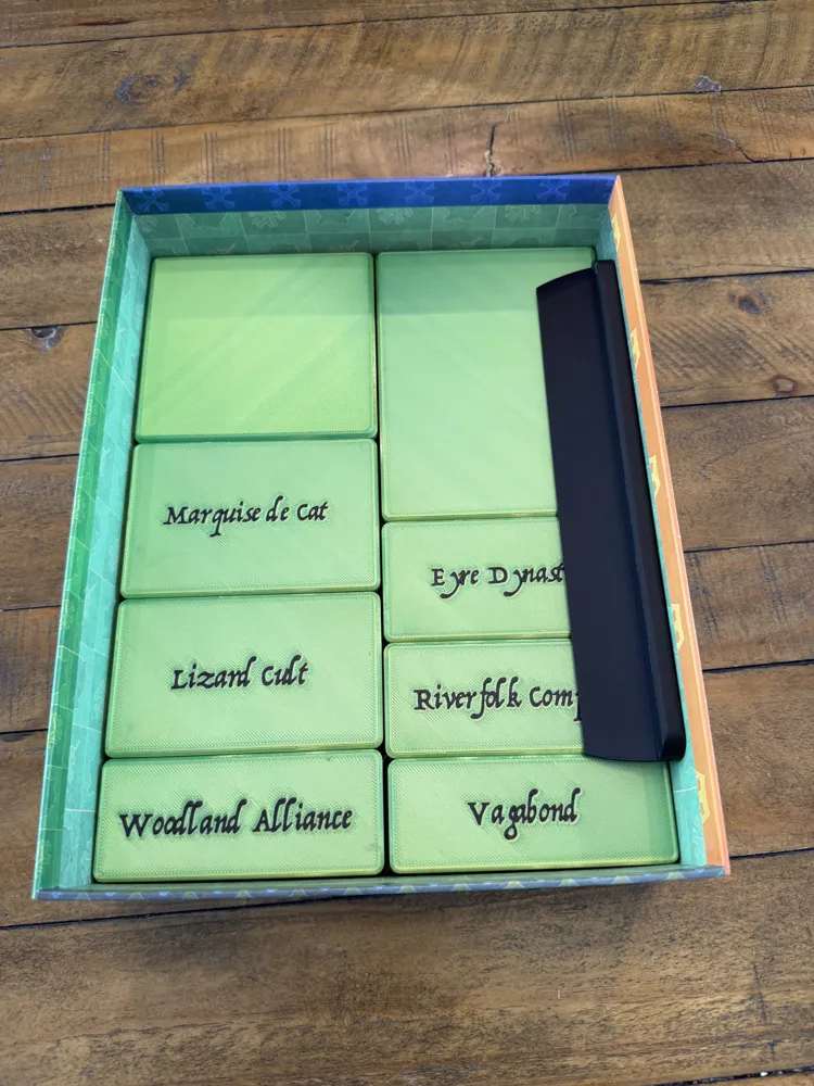 Root Base Board Root Organizer base game and Riverfolk Expansion - Free 3D Print Model ...
