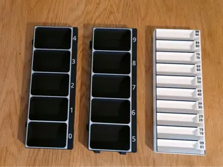 Parkrun token sorting trays