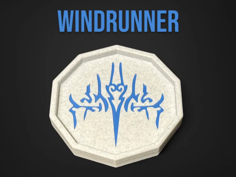Windrunner Glyph Coaster - Stormlight Archive