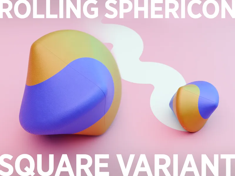 Rolling Sphericon V1 - Square Variant Desk Toy