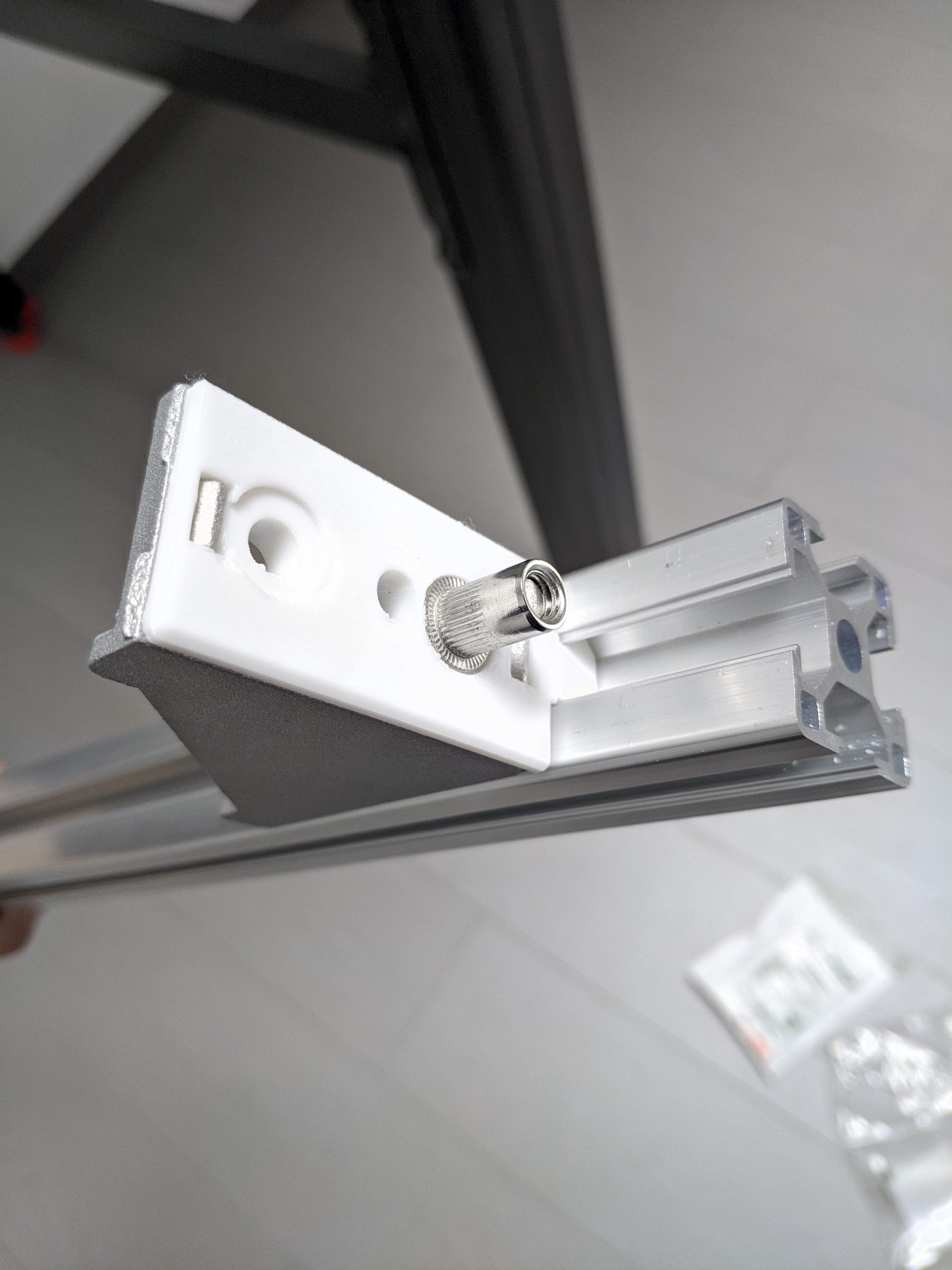 Miniatura 2 do modelo 3D 欧标3060角码垫片铝型材角码板材免切割固定