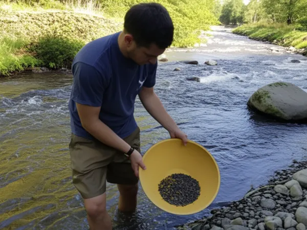 Batée de prospection minière (bac à orpaillage)