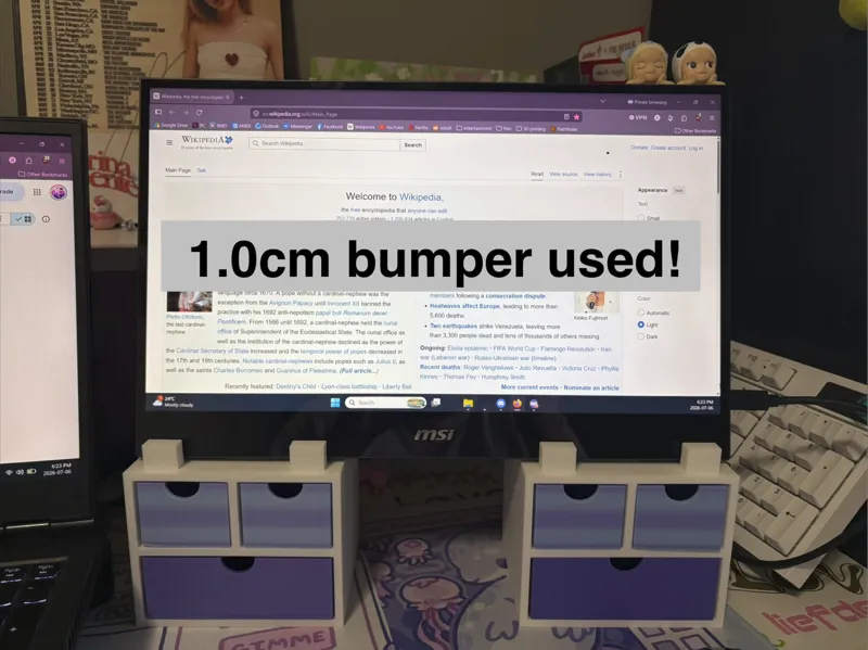 Adjustable Portable Monitor Riser with Drawers!