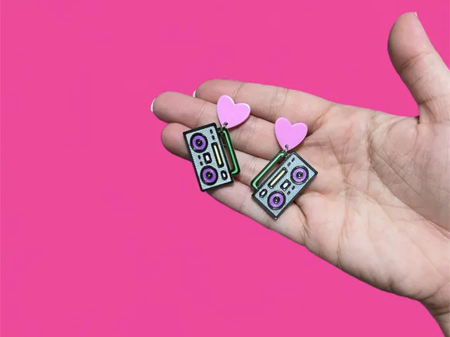 Pendientes boombox retro pop 90's