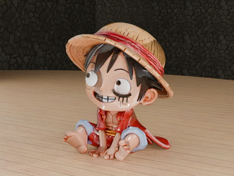 Luffy Monkey D. – Detailed 3D Printable Model