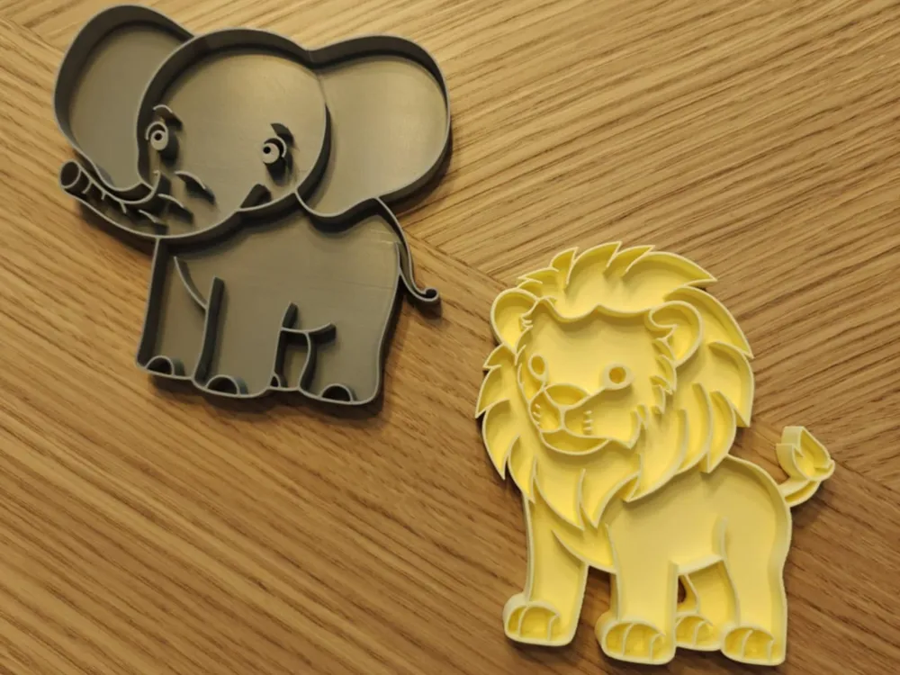 Sensory Elephant Pattern Elephant and Lion Sensory Play - Free 3D Print Model - MakerWorld