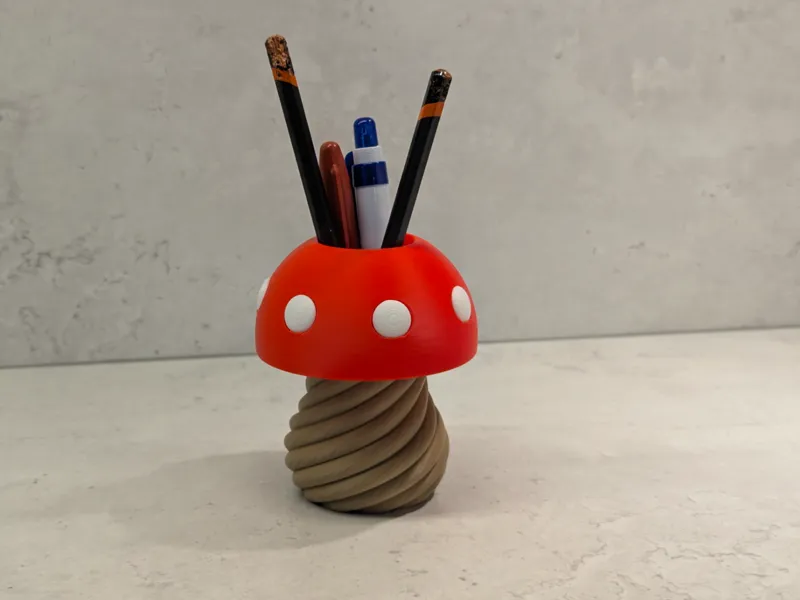 Cute Mushroom Pen Holder