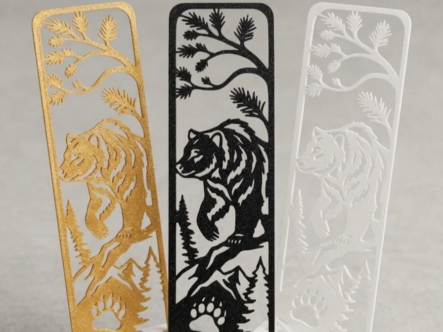 Grizzly Bear Cutout Bookmark | Single-Color Print