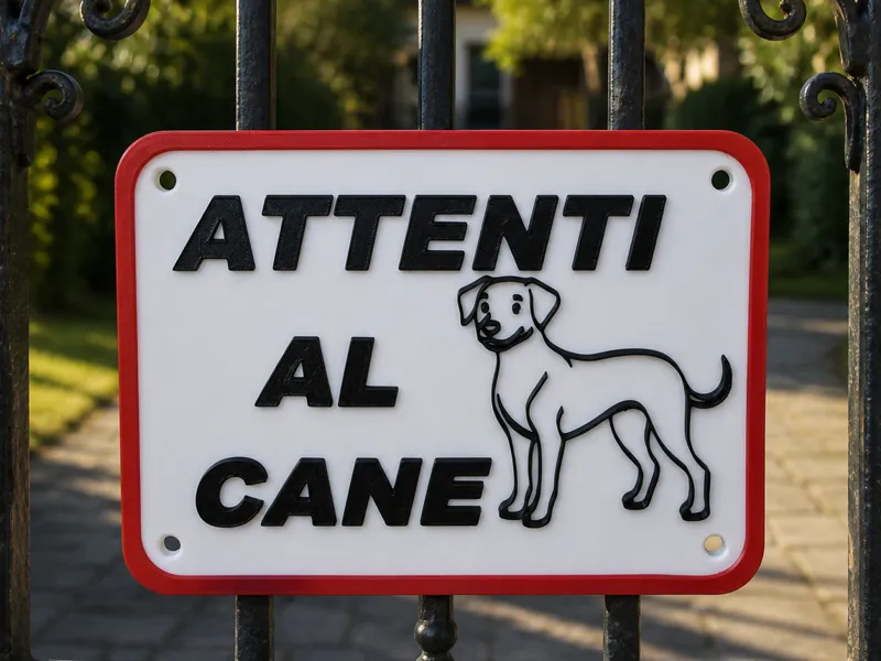 Targhetta ATTENTI AL CANE