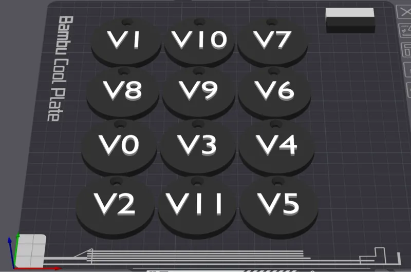 Bouldering V Scale Tags