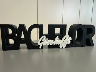 Bachelor Schriftzug