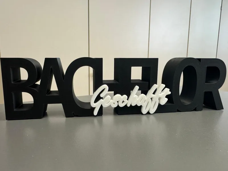 Bachelor Schriftzug