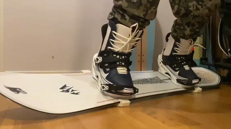 Snowboard indoor warm up kit