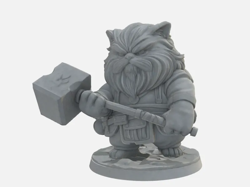 Grumpy Forge - The Blacksmith Cat
